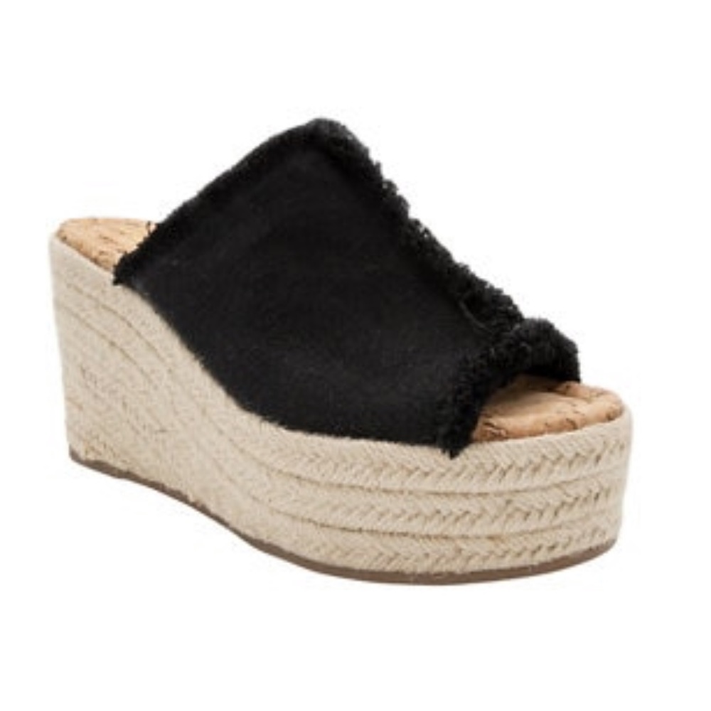 SUGAR Wedge Espadrille Sandal  Canvas NEW